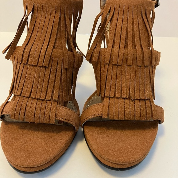 Ellie Brown Fringed Women’s High Heel Sandals, Size 6 - Picture 3 of 8